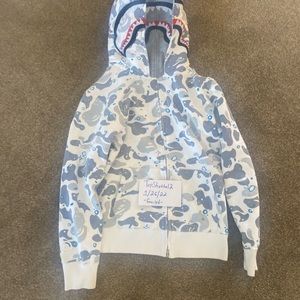 BAPE Space Camo Shark Full Zip Double Hoodie